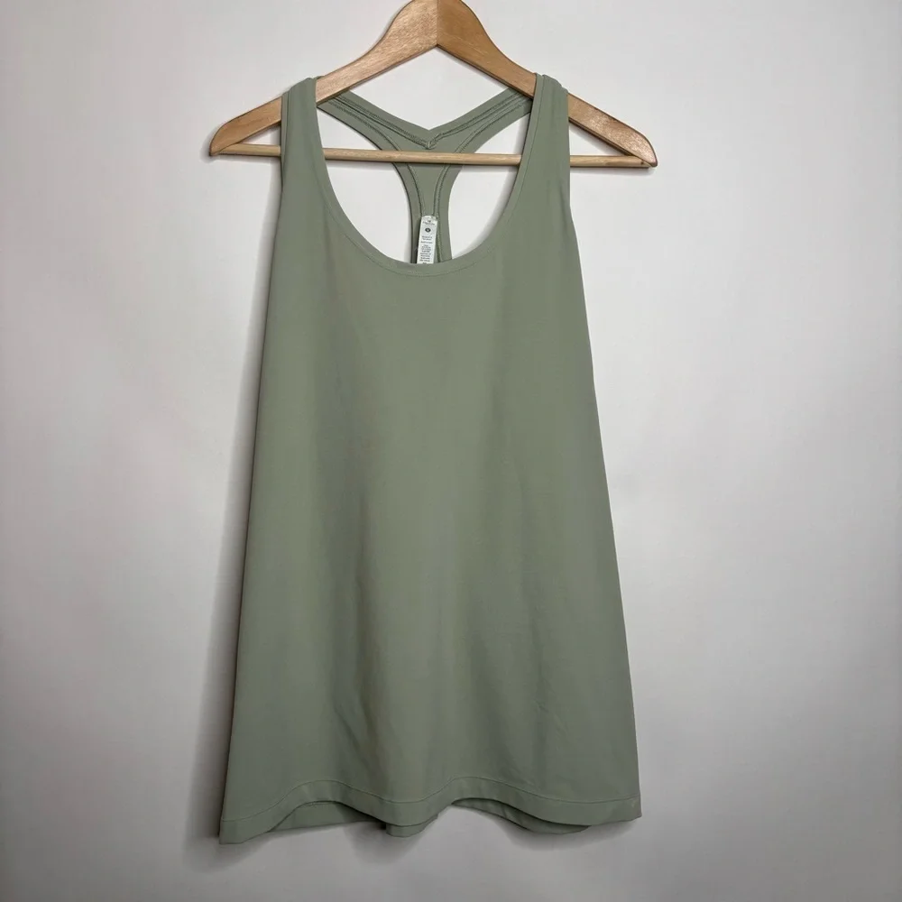 LULULEMON Cool Racerback Tank Top Nulu In Green Fern size 20